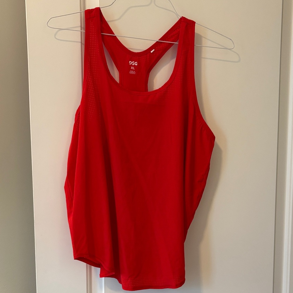 DSG Women's Vibrant Red Racerback Tank Top